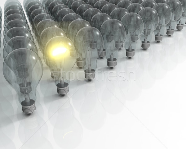 Glowing lightbulb Stock photo © kjpargeter
