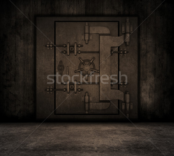 Grunge Innenraum Bank Gewölbe Stil Bild Stock foto © kjpargeter