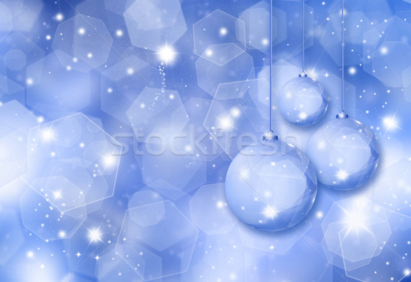 Stockfoto: Christmas · achtergrond · star · Blur · vieren · seizoen