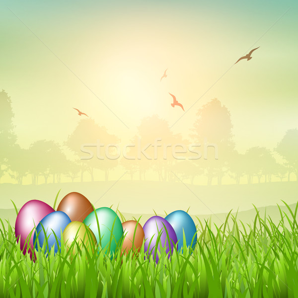 Easter egg backgroubnd Stock photo © kjpargeter