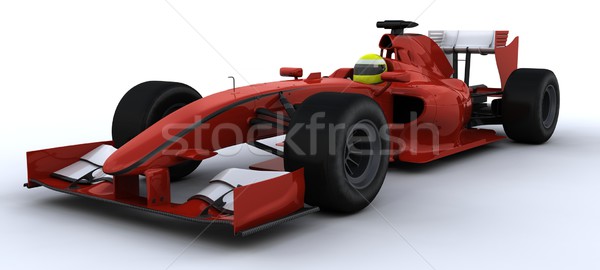 F1 wyścigi samochodu 3d drogowego prędkości Zdjęcia stock © kjpargeter