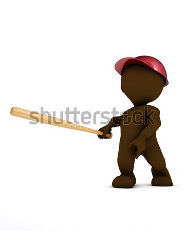 3D Morph Man swinging an axe Stock photo © kjpargeter