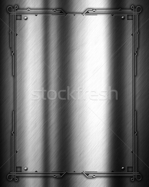 Stock photo: Decorative metal background