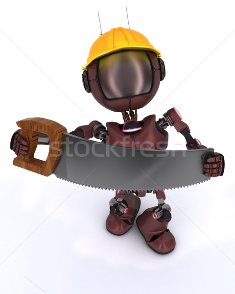 Android constructeur vu rendu 3d homme construction [[stock_photo]] © kjpargeter