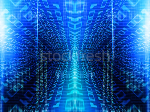 Bináris alagút absztrakt bináris kód technológia háttér Stock fotó © kjpargeter