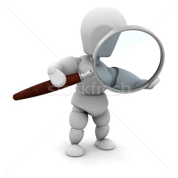 Looking through a magnifying glass Stock photo © kjpargeter