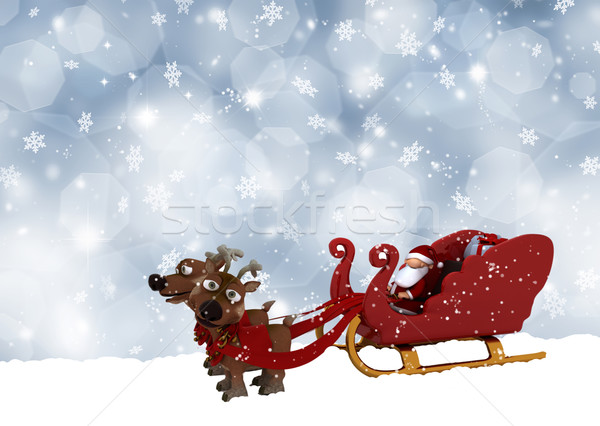Santa in his sleigh Stock photo © kjpargeter