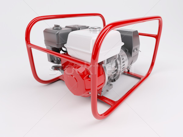 Gas generator 3d render industriële elektrische motor Stockfoto © kjpargeter