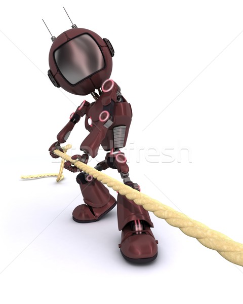 Android halat 3d render adam savaş Stok fotoğraf © kjpargeter