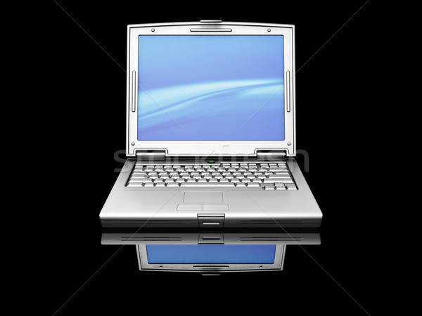 Laptop 3d tytan czarny technologii klucze Zdjęcia stock © kjpargeter