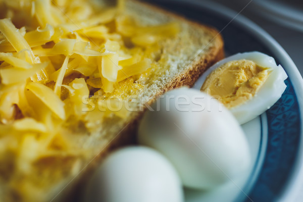 Sandwich Toast pain déjeuner fromages oeufs [[stock_photo]] © kkolosov