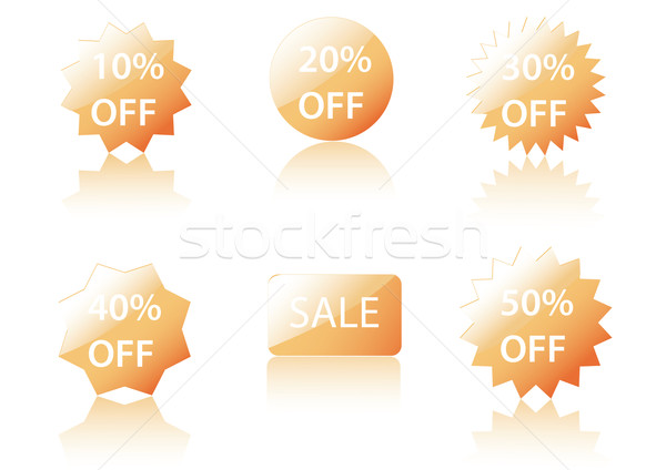 Vector venta iconos tiendas fácil negocios Foto stock © klauts