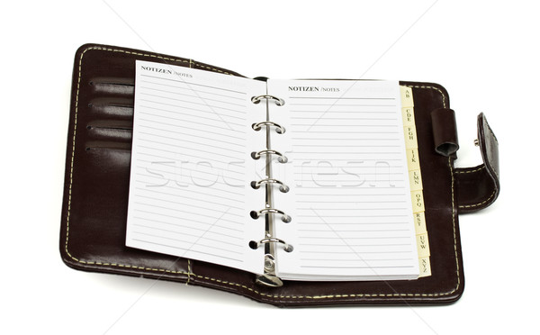 Cuaderno cuero vacío aislado blanco negocios Foto stock © klauts
