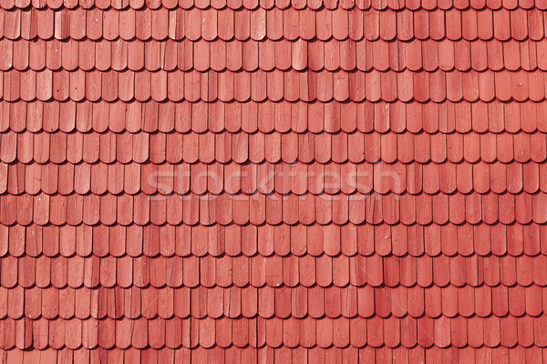 Tetto vecchio stile casa sfondo rosso retro Foto d'archivio © klikk