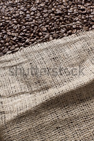 Koffiebonen groot doek zak vers Stockfoto © klikk