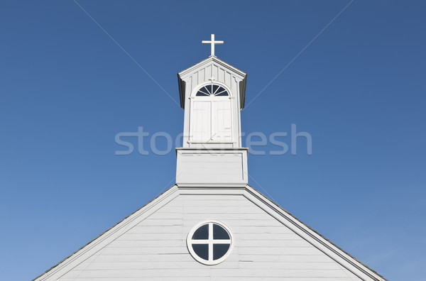 Land kerk ouderwets hemel aanbidden Stockfoto © klikk