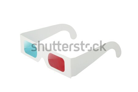 Ochelari 3d izolat alb retro obiect divertisment Imagine de stoc © klikk