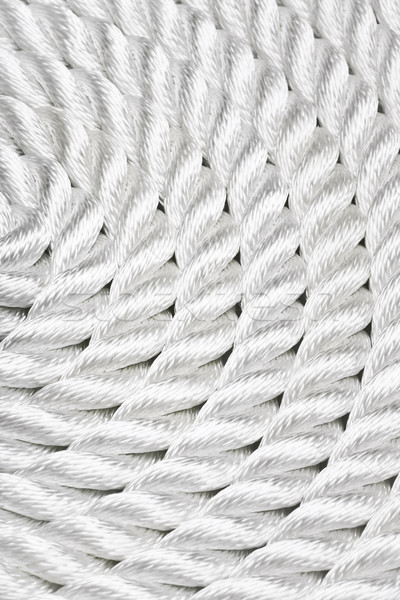 Corda primo piano bianco rannicchiata riempimento frame Foto d'archivio © klikk