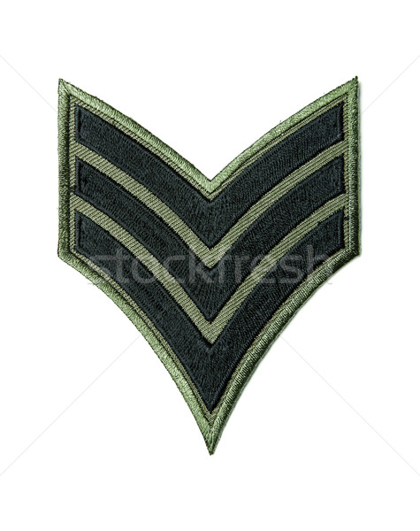 Armii odznakę odizolowany tkaniny biały Zdjęcia stock © klikk