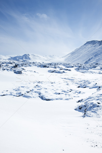 Montagna Islanda panorama sci resort Foto d'archivio © klikk