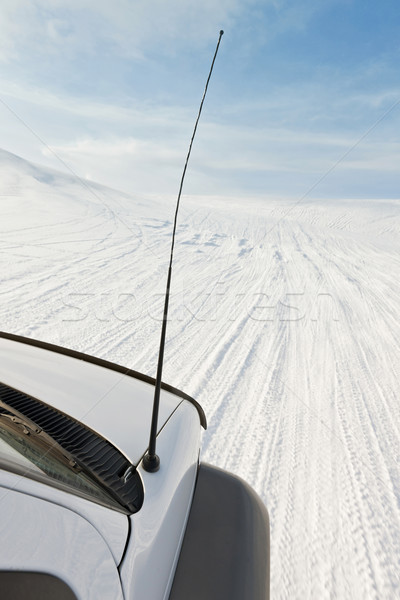 4x4 jazdy lodowiec w górę samochodu drogowego Zdjęcia stock © klikk