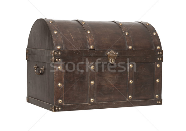 Old treasure chest isolated Stock photo © klikk