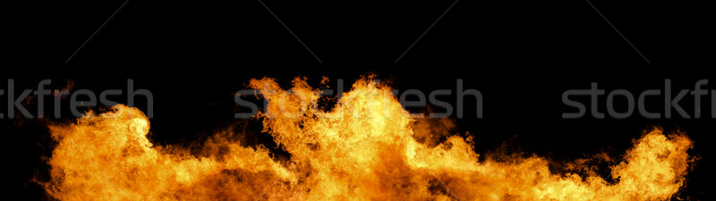 Wall of fire panorama Stock photo © klikk