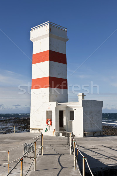 Oude vuurtoren zonnige zomer dag gebouw Stockfoto © klikk