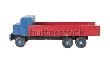 Vintage giocattolo isolato bianco giocattolo di legno camion Foto d'archivio © klikk
