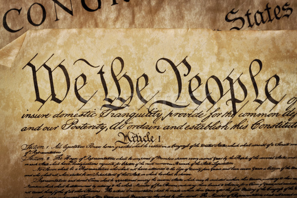 Stock photo: Close-up of the U.S. Constitution