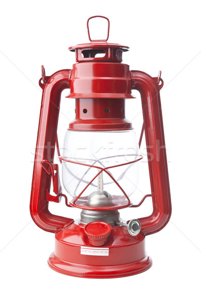 Red oil lamp isolated on white Stock photo © klikk
