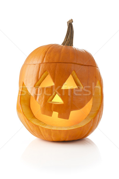 Halloween pumpkin with light inside Stock photo © klikk