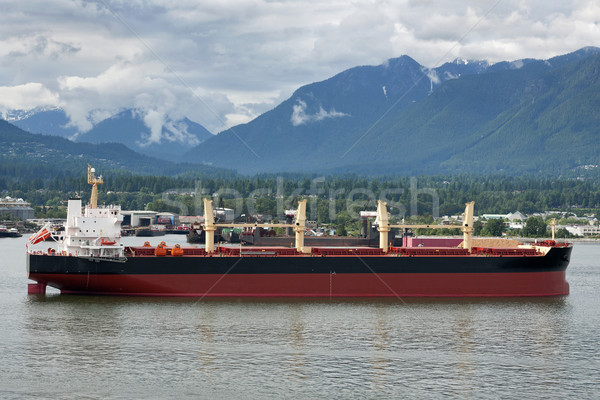 Bulk transport ocean going ship in Vancouver's port (Canada). Stock photo © Klodien