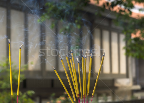 Rauchen Weihrauch Kaiser Pagode Vietnam blau Stock foto © Klodien