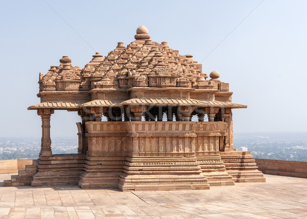 Sas-Bahu, the smaller of two medieval Hindu temples on rock in Gwalior, India. Stock photo © Klodien
