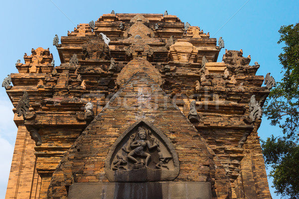 Top of the principal Cham tower at Po N'gar Sanctuary. Stock photo © Klodien