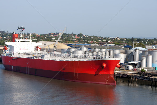 Brisbane kikötő olajtanker folyamat hajó olaj Stock fotó © Klodien