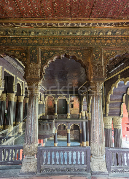Upper floor of Tipu Sultan Palace in Bangalore. Stock photo © Klodien