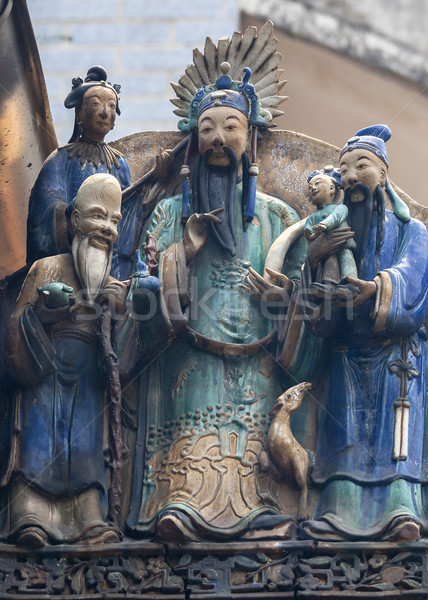 Ceramică pagoda top pereţi Imagine de stoc © Klodien