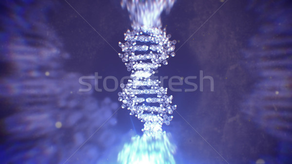 抽象 DNA 結構 顯微鏡 3D 商業照片 © klss