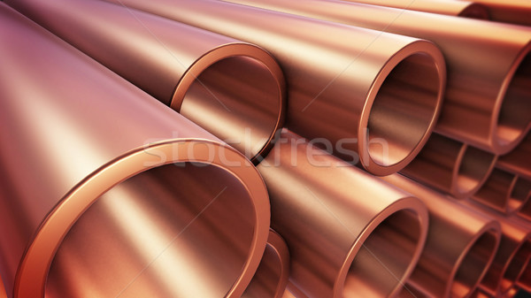 Copper pipes  Stock photo © klss