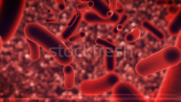 Bakteria wirusa mikroskopem 3D zakażenie Zdjęcia stock © klss