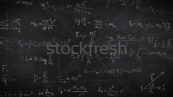 Formeln Tafel Hintergrund schriftlich Wissenschaft Klassenzimmer Stock foto © klss