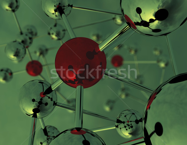Foto stock: Abstrato · molecular · estrutura · ver · moléculas · 3D
