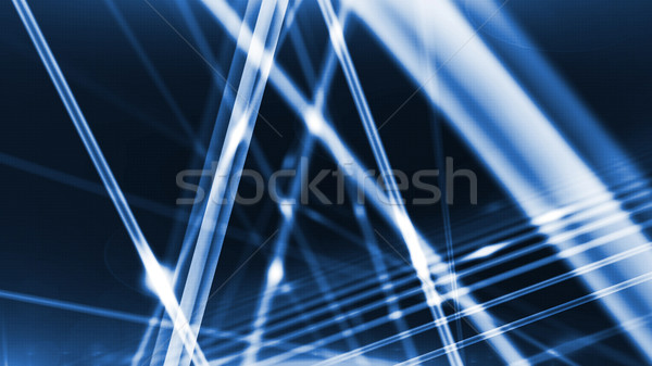 Fibra óptico primer plano azul ordenador Foto stock © klss