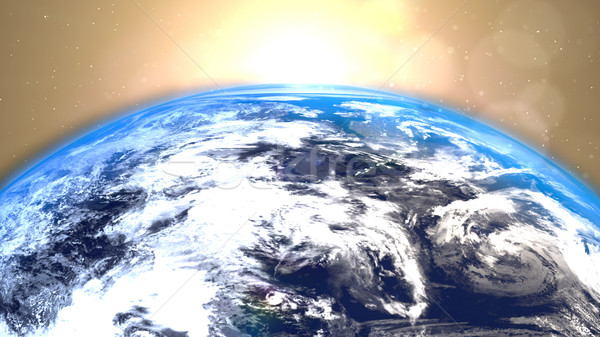 地球 日の出 壮大な 太陽 スペース 星 ストックフォト © klss