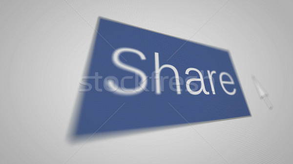 A blue button Share Stock photo © klss