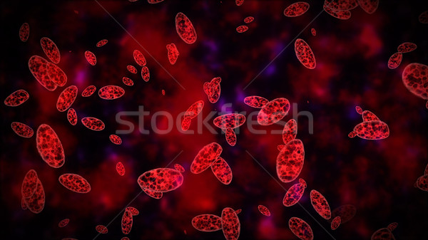 Abstract red cells with a fractal texture Stock photo © klss