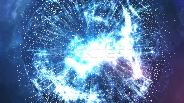 Abstrakten Explosion Sterne Planeten 3D Stock foto © klss