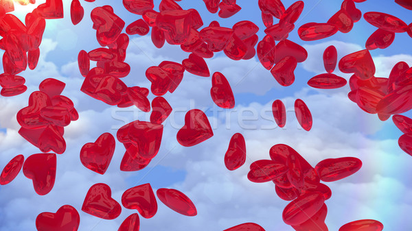 Falling hearts. Valentine's Day. Stock photo © klss